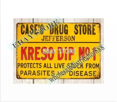 Kreso Dip No.1 protect live stock metal tin sign bar pub s
