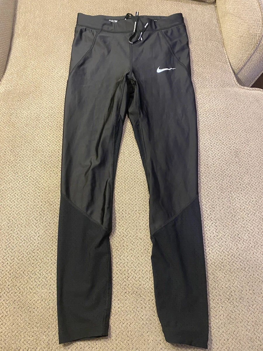 Mens Nike Silky Compression Running Speed Tights Shiny Compression