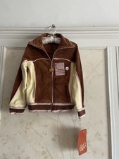 NWT True Religion 56 Girls Velour Jacket S Brown