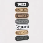 Vintage Victorian Style TOILET BATHROOM Door Sign Cast Iron Period Plaque Metal