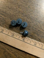 Four Round Top Tack Bumpers - Rubber Feet - 1/2" Diameter, 3/8" tall, 3/8" tack
