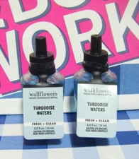 2 - Bath & Body Works Wallflower Plug Refills New TURQUOISE WATERS (48A/2839)