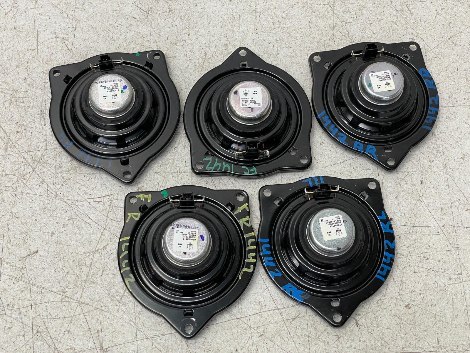 17 18 Maserati Levante Harman Kardon Subwoofer Door Tweeter Speaker Set 1442 OEM