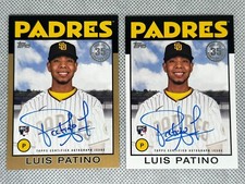 Luis Patino - 2021 Topps 1986 35th Rookie Autograph Gold /50 SP + Base RC Auto