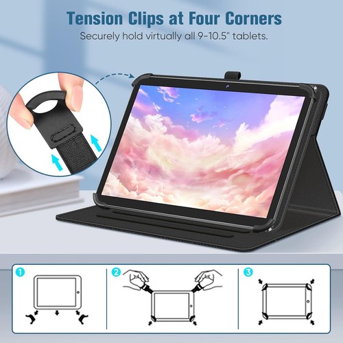 Universal Rotating Case for 9 10 10.1 inch Tablet 360° Swiveling Stand Cover - Picture 4 of 11