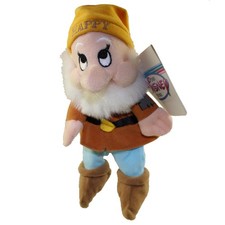 Disney Bean Bag Plush - HAPPY Snow White  the Seven Dwarfs  10 inch - Mint