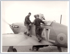 WWII RAF Spitfire Ground Crew Official RAF Museum Photograph Ref P2648