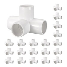 20 Pack 1 SCH40 Pipe Fitting, 4-Way Corner Si...