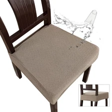 Waterproof Dining Chair Covers 4 PCS Taupe - Genina