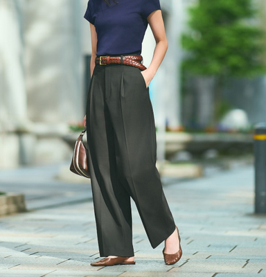 UNIQLO Pleated Tuck Wide Pants Women 8 Colors XS-2XL Beautiful
