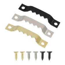 Small Sawtooth Picture Hangers with Screws - 50 Pack, Picture Hanging Hooks P...