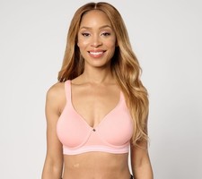 Breezies Comfort Breeze Seamless Wirefree T-Shirt Bra Coral Sands DD/40 New
