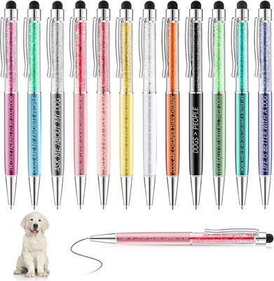 12Pcs Pet Lovers Pens Set Dog Style Colorful Ballpoint Cute Funny Office Gifts