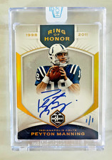 Peyton Manning 2022 Panini Honors 1/1 One of One On-Card Auto w/ Inscription