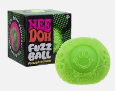 GREEN Needoh FUZZ BALL Flower Power Nee Doh Squish Stress Ball NEE-DOH Fuzzball