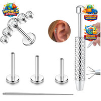 Titan Helix Piercing Innengewinde Hypoallergen Ohrringe Silber Gold Tragus