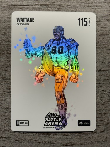 2026 Bo Jackson Battle Arena Wattage TJ Watt BLBF-616 Steel Blizzard Battlefoil