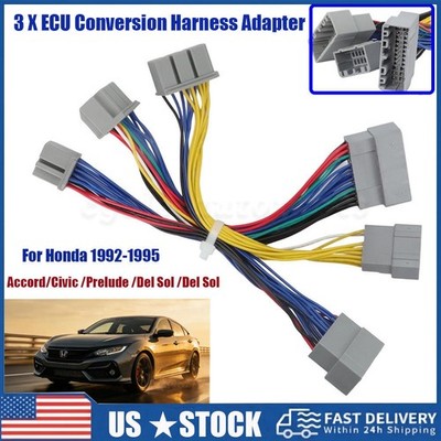 OBD1 to OBD2A Reverse ECU Conversion Harness Adapter - For Honda Civic Accord