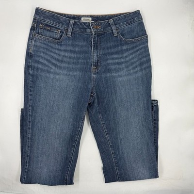 L.L. Bean Women's Classic Fit Jeans 10P Blue Denim Cotton Straight Leg Mid Rise