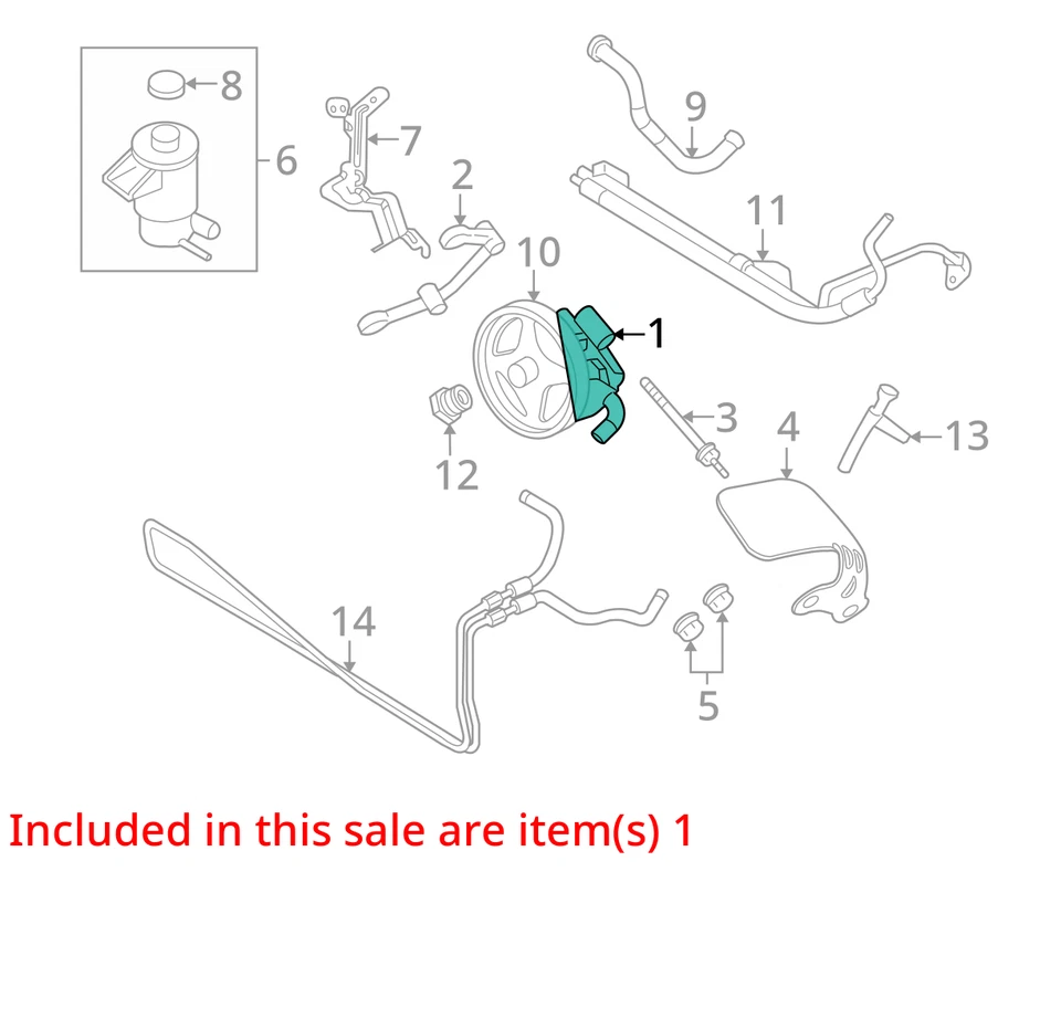 2010 Ford Mustang Power Steering Pump OEM 102K Miles - LKQ424974823 - Изображение 4 из 4