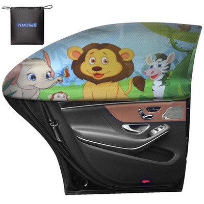 PEMOTech Sonnenschutz Auto Baby 2 Pack UV Schutz Sonnenschutz Auto Kinder