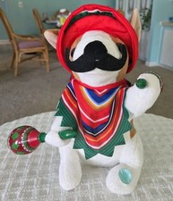 Animated 12" Mariachi Puppy Singing Macarena Dog Dancing Plush Maracas