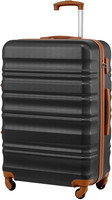 Coolife Hartschalen Koffer Reisekoffer Trolley Schwarz Braun GroßEr Koffer Tsa S