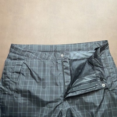 Sunice Typhoon Golf Rain Pants Mens XL Plaid Performance Waterproof Shell 33 