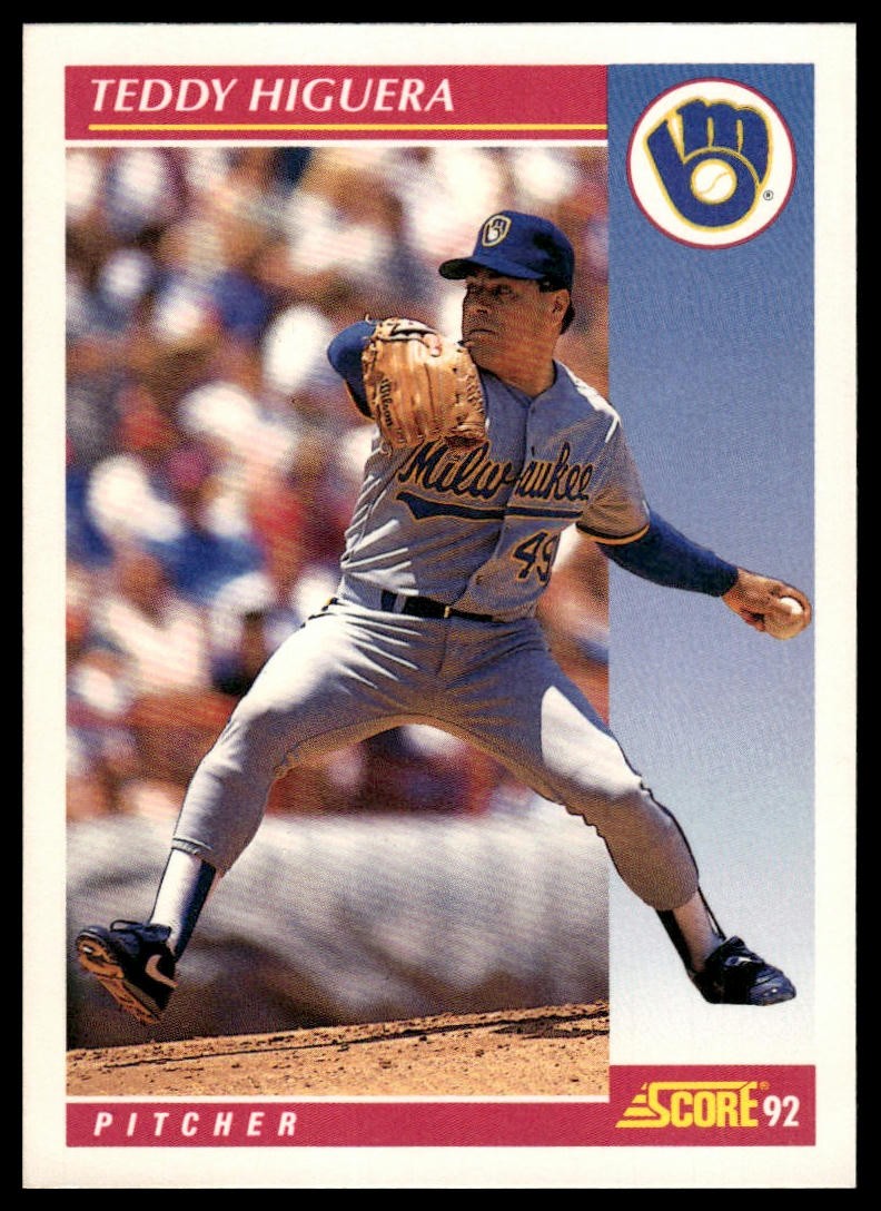 1992 Score #126 Teddy Higuera Brewers