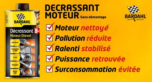 Lot décrassant moteur diesel 5 en 1 BARDAHL 1L + 300ml offerts - Imagen 5 de 6