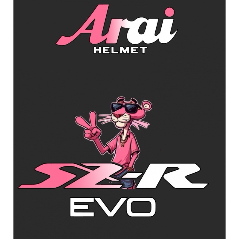 Stickers Arai Evo Panthère Rose Kit Autocollant Décoration Casque Moto