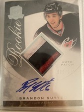 2008-09 UD The Cup Rookie Auto Patch Brandon Sutter /249
