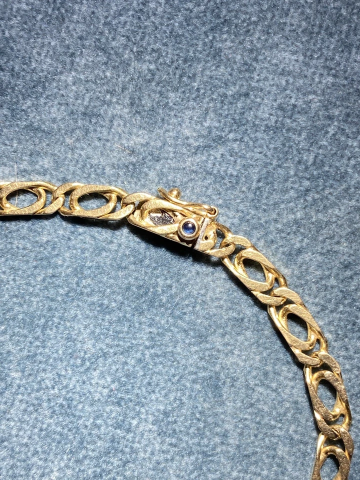 Juego de collar y pulsera oro macizo 18k hombre Foto 4 de 4