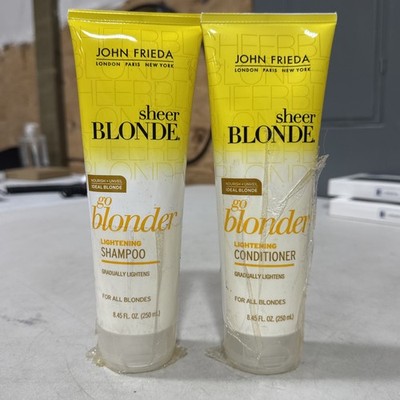 John Frieda Sheer Blonde Go Blonder Lightening Shampoo/Conditioner 8.45 Oz  D4L1