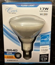Euri Lighting-Flood Light-17W LED Bulb-BR40-85W Replacement-2700K - 12 pack