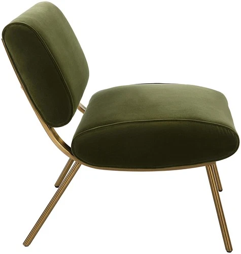 Uttermost 23823 Knoll 24"W Stainless Steel Framed Polyester - Brushed Brass / - Picture 2 of 5