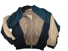 Vintage Windbreaker Large  Mens Avait Sportif Tracksuit Jacket Colorblock Zip