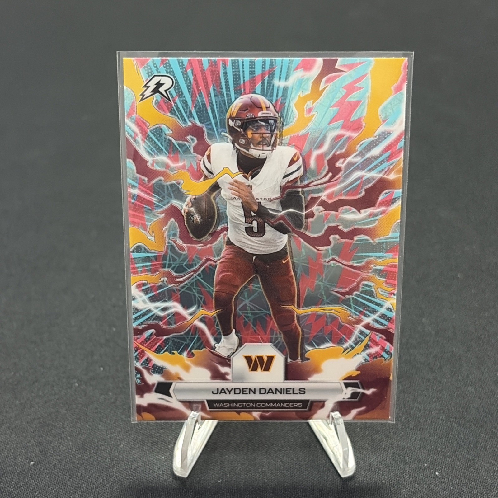 2025 Topps Resurgence Jayden Daniels Lazer Refractor #98 Blue Pink Washington
