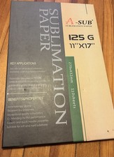 A-SUB Sublimation Paper 11x17 125g 110 Sheets Heat Transfer Sublimation NEW