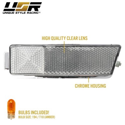 DEPO Euro Smoke Bumper Side Marker Light Lamp For 93-99 VW Golf 3