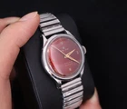 (SERVICED) Rare Vintage 1955 Seiko Super Red Dial Seikosha 15 Jewels - S13005