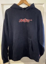 RARE Vintage 90s JNCO Jeans Dragon 8 Ball Flames Hoodie Sweatshirt Men’s XL