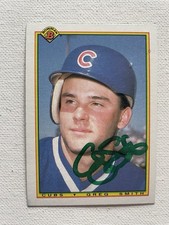 Signed 1990 Bowman Greg Smith Chicago Cubs Autographed Auto