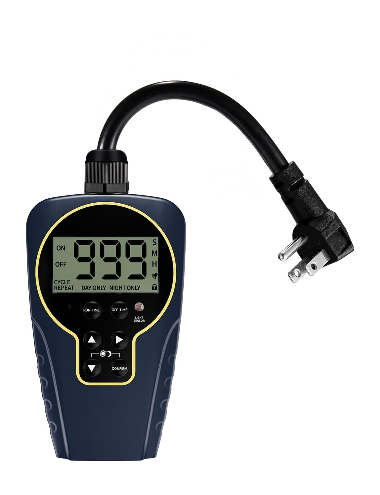 1 s to 999 h Interval, Short/Long On-Off Repeat Cycle Timer Plug Outlet with ...
