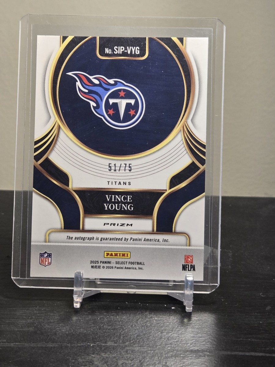 2025 Panini Select - VINCE YOUNG - Signatures AUTO - Red /75