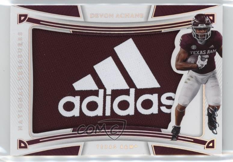 De'Von Achane Panini National Treasures Collegiate Rookie Silhouettes #RSDEA Base