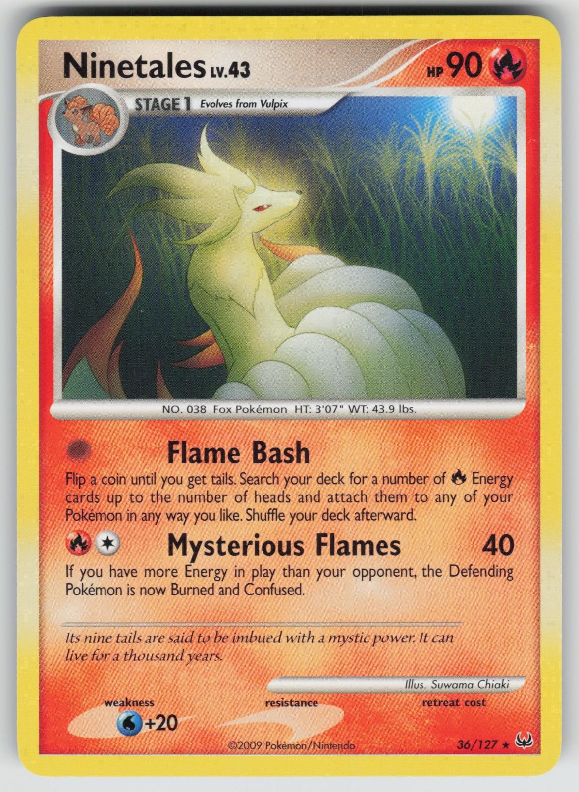 Ninetales 36/127 Rare Platinum Pokemon Near Mint