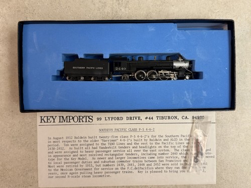 Vintage Key Model Imports SP Southern Pacific Lines 4-6-2 P-5 #2440 Nakamura Train N | Zustand: New