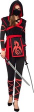 Spooktacular Creations Halloween Ninja Costume for Women with Ninja Mask Large
