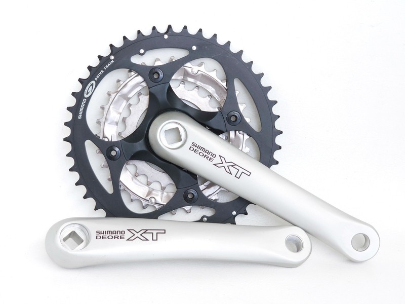 NEW Shimano Deore XT Mega 9s Crankset 175mm Square Taper Classic Vintage MTB